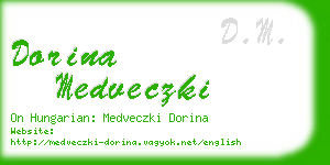 dorina medveczki business card